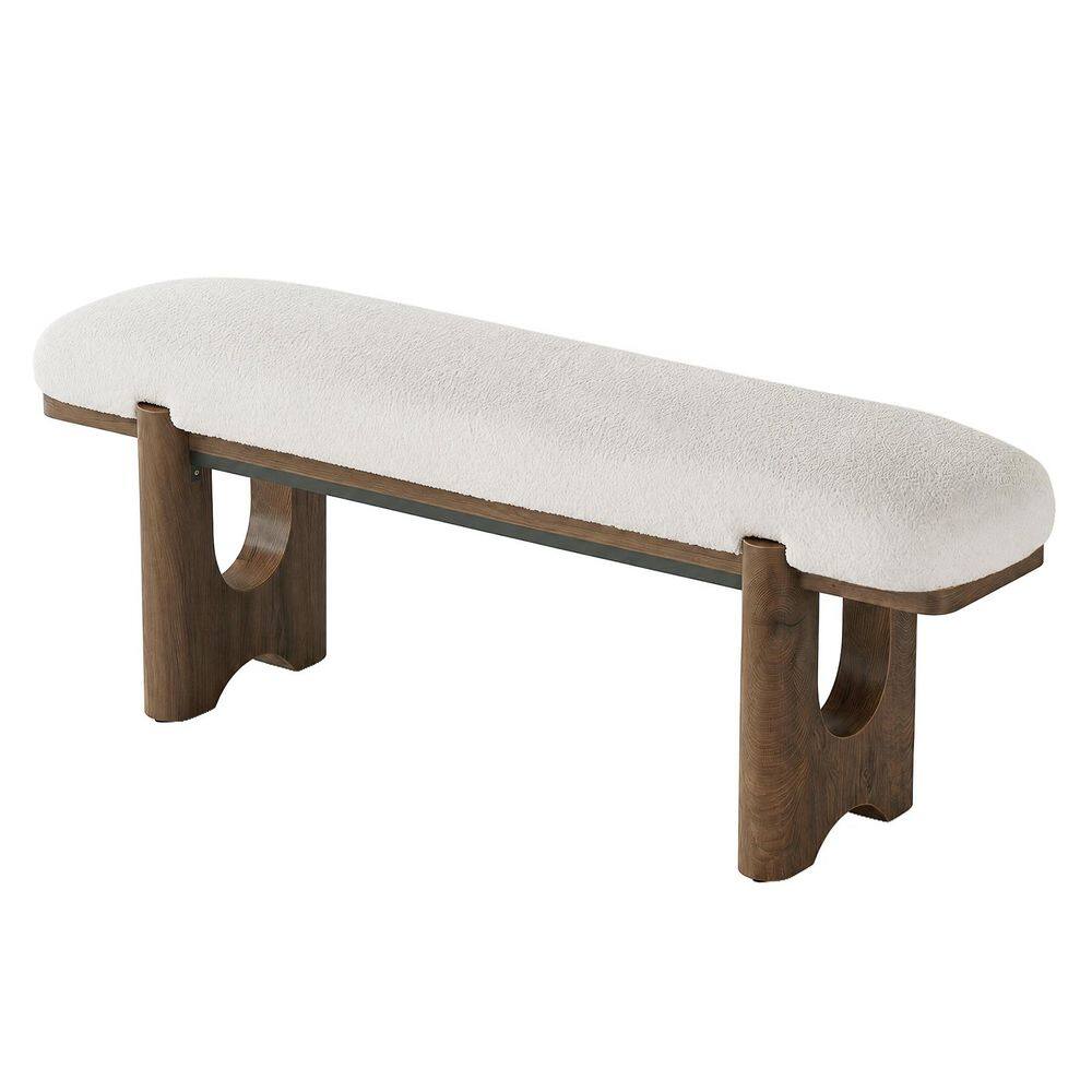 63 in. Brown Wood Entryway Bench Shoe Storage Bench End of Bed Bench with Thick Legs for Hallway, Mudroom, Bedroom price history on PriceWatchPro