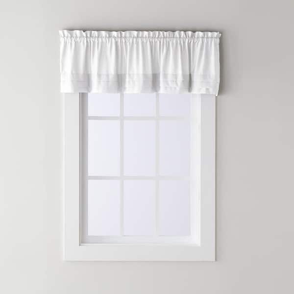 Saturday Knight Holden 13 in. L Polyester Valance in White