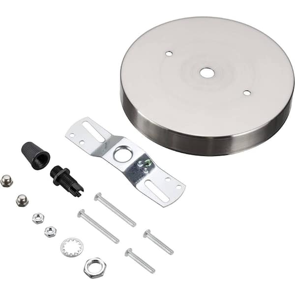 Unbranded 5-1/8 in. Dia and 7/16 in. Center Hole, Brushed Nickel Finish, Chandelier Fixture Canopy Kit