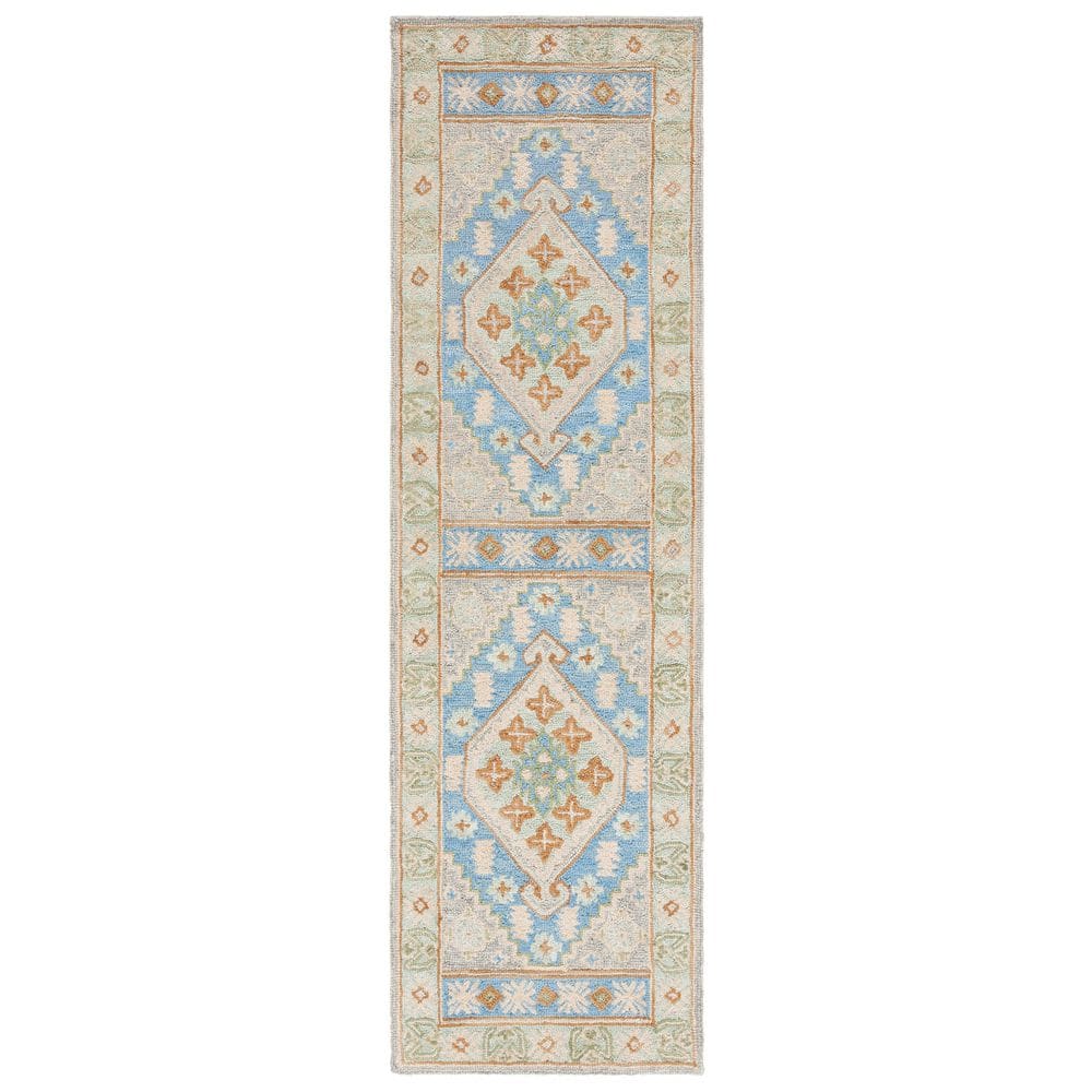 Heritage Green/Ivory 2 ft. x 8 ft. Border Floral Runner Rug price history on PriceWatchPro