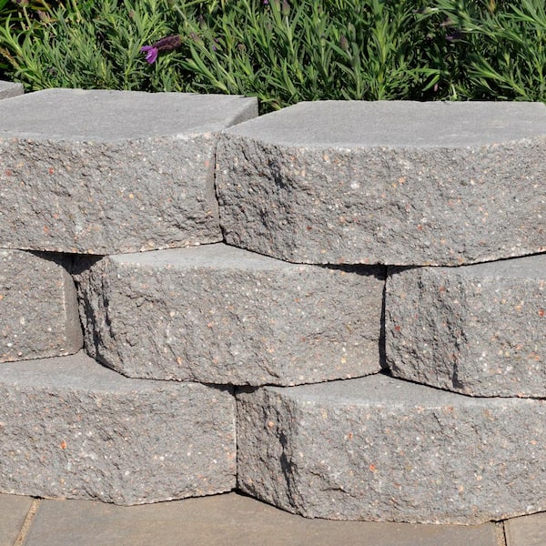 Charcoal Concrete Wall Block, Home Depot Landscape Blocks