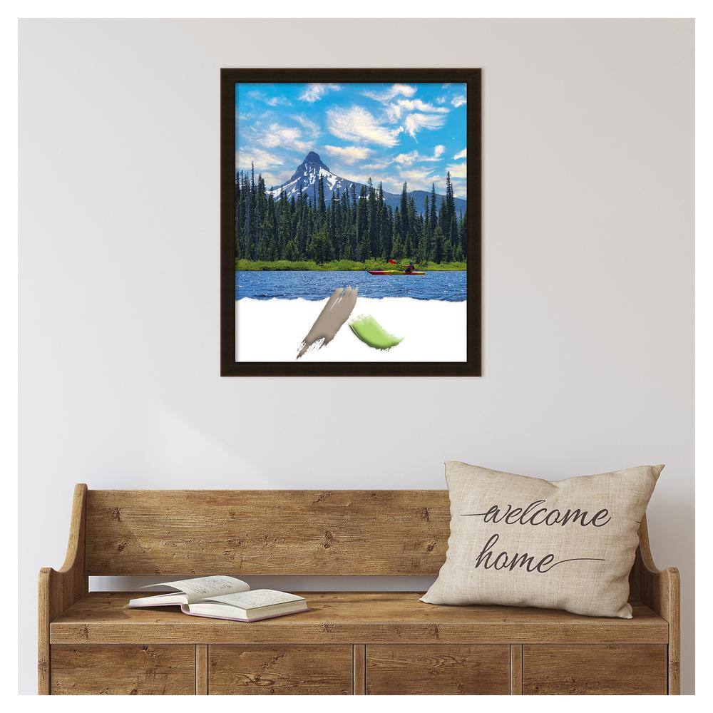 Espresso Brown Satin Wood Single Photo Frame 26" x 22"