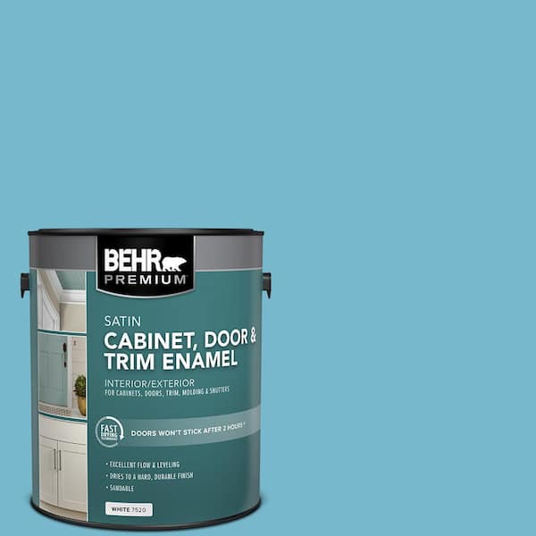 BEHR PREMIUM 1 gal. #M480-4 Below Zero Satin Enamel Interior/Exterior Cabinet, Door & Trim Paint