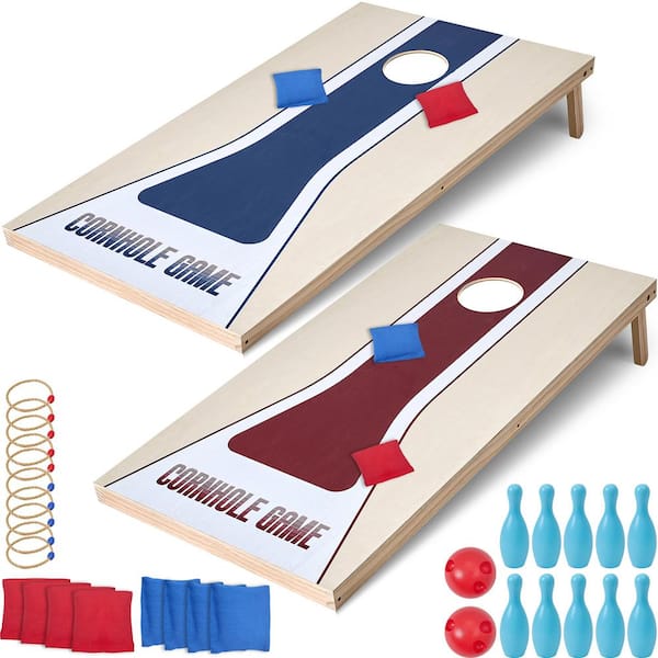 3 ftx2ft. 3-in-1 Cornhole Board Set - Sturdy Cornhole Games, for Kids & Family Indoor & Outdoor, Gifts for Adults & Kids