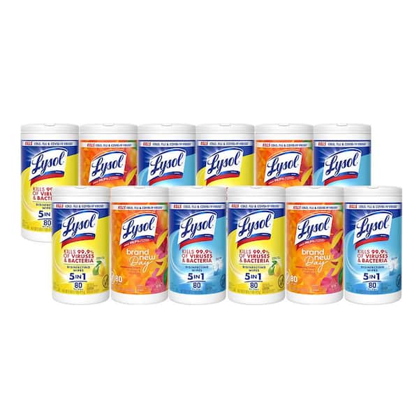 80-Count Disinfecting Wipes Multi-Scent Disinfecting Wipes Bundle (12-Pack)