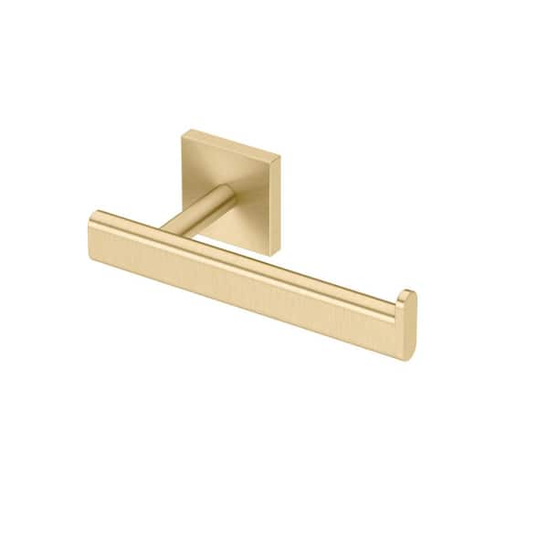 Gatco Elevate Euro Single Post Toilet Paper Holder in Brushed Brass