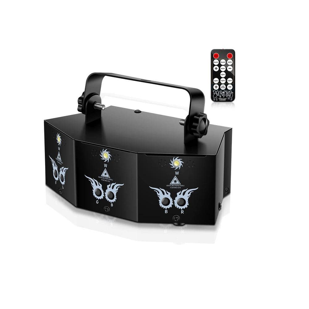 Remote Control Lens RGB LED Party Lights 9 Lens DJ Disco Ball Stage Lighting with Sound ...