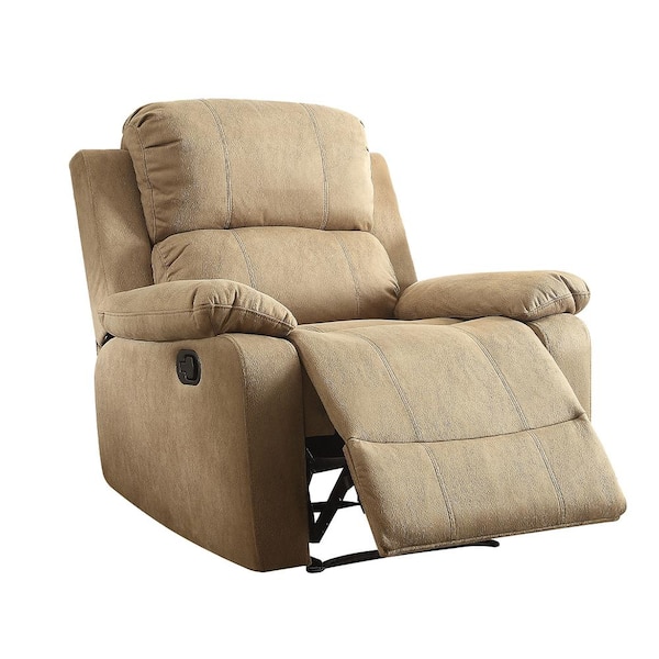 Acme Furniture Bina 38 in. Width Big and Tall Brown Microfiber Recliner