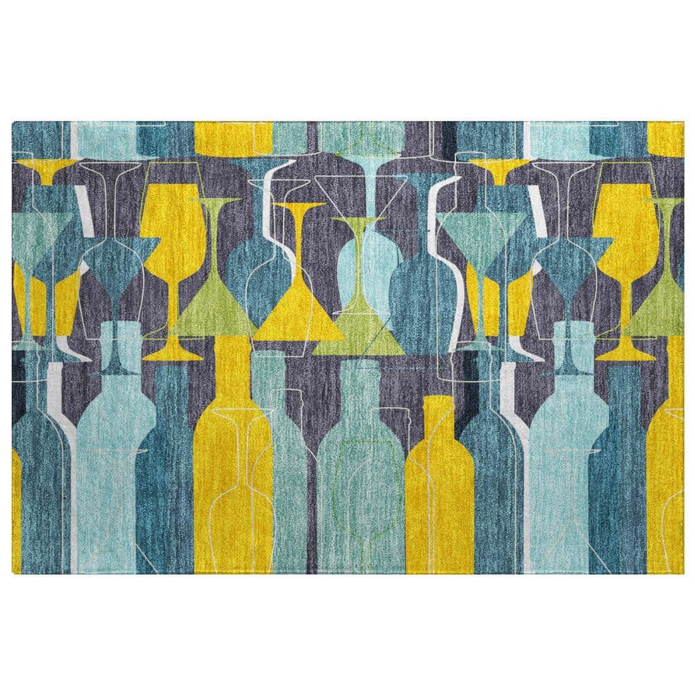 Addison Rugs Dream Shag Premium Machine Washable Abstract ADS168 Blue 2 ...