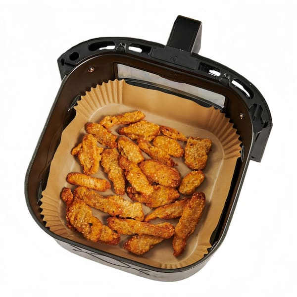 8 in. Square Paper Air Fryer Liners with Disposable, Non-Stick, Oil Proof for Easy Cleanup, 5-8 qt. Basket (125-Pack)