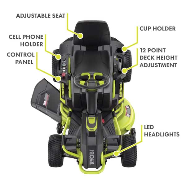 Rei　8Y RYOBI 48-Volt Brushless 38 in. 75 Ah Battery Electric Rear Engine