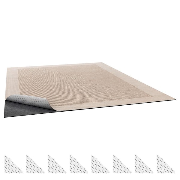 Rug Pad 10 x 14 ft. 0.12 in. T Carpet Area Pad, Rug Mat Padding, Hardwood Floor Protection, Keeps Carpets in Place