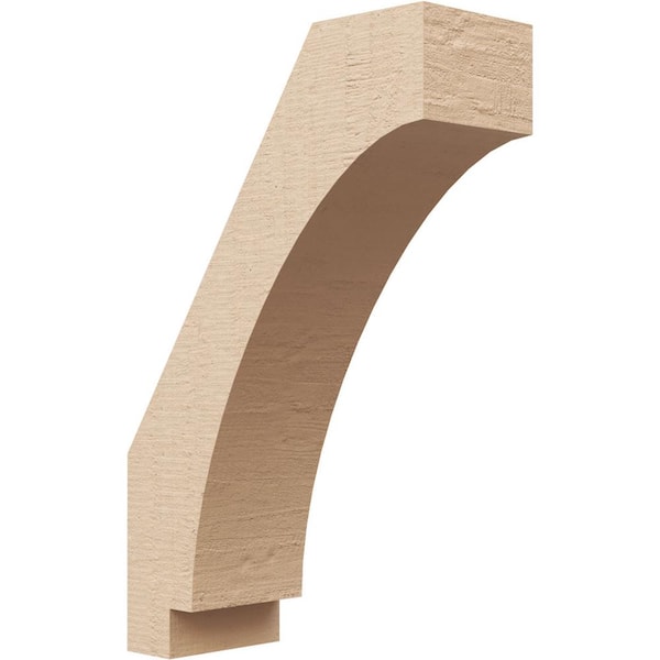 Ekena Millwork 3 in. x 12 in. x 8 in. Imperial Rough Cedar Woodgrain Timberthane Polyurethane Knee Brace, Primed