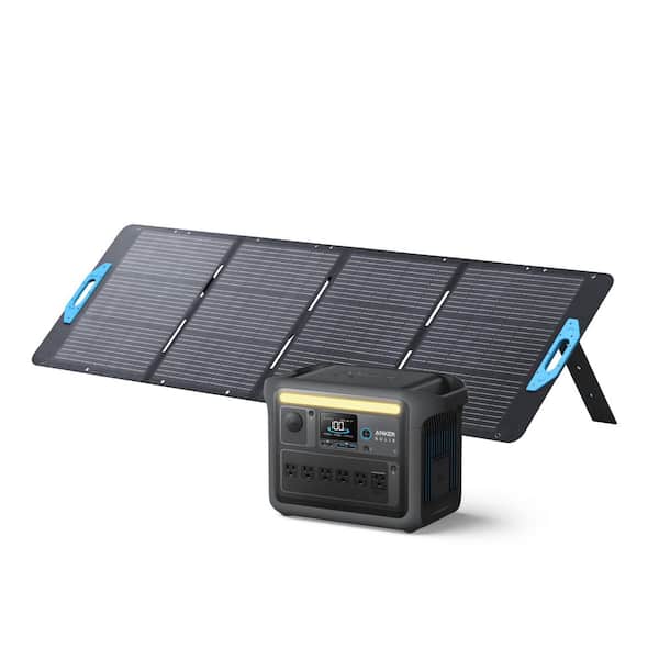 1,800-Watt/1,056Wh SOLIX C1000X Solar Generator w/1 200W Solar Panel,Home/Outdoor/RV Push Button Start Battery Generator
