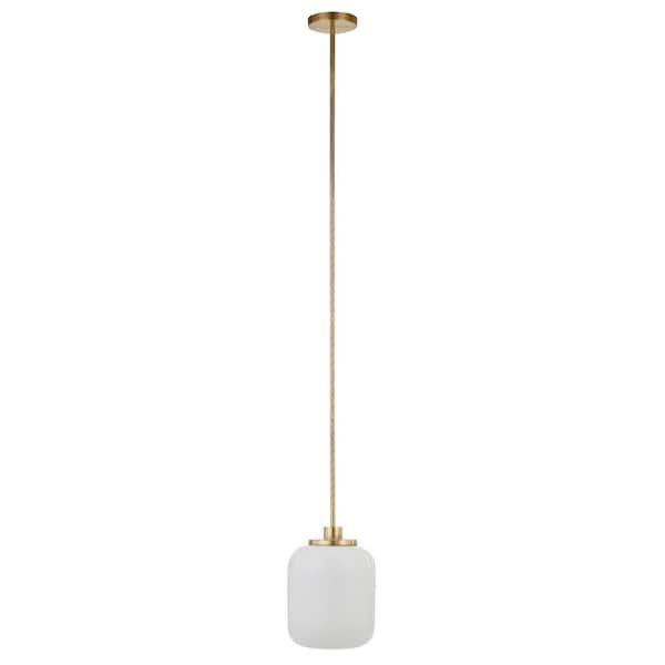 Meyer+Cross Agnolo 1-Light Brass Pendant with Clear Glass Shade PD0490 