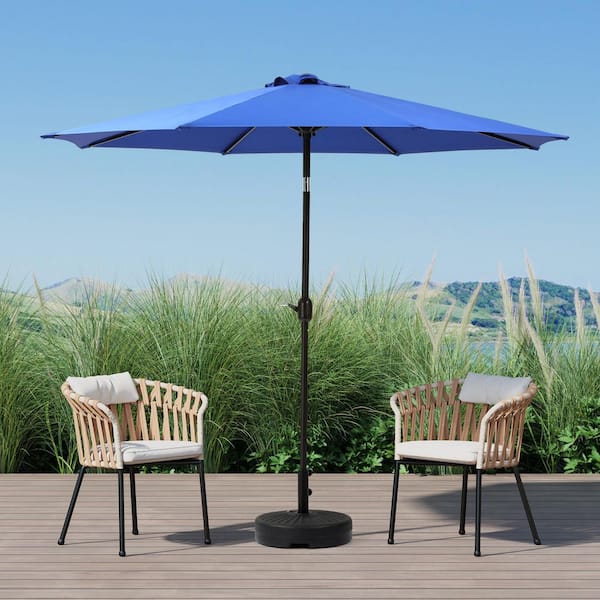 Tristen 9 ft. Aluminum Market Tilt Patio Umbrella in Royal Blue