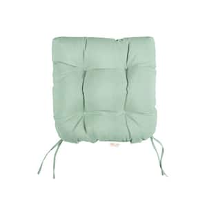 Sunbrella Canvas Spa Tufted Chair Cushion Round U-Shaped Back 19 x 19 x 3
