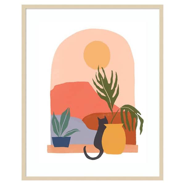 Amanti Art Paper Scene I by June Erica Vess 1-Piece Framed Giclee Abstract Art Print 41 in x 33 in