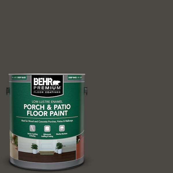 BEHR PREMIUM 1 gal. #PPU24-01 Black Mocha Low-Lustre Enamel Interior/Exterior Porch and Patio Floor Paint