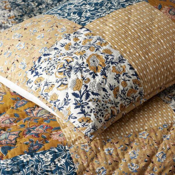 The Company Store Winter Floral Patchwork Quilt and Sham Collection - The  Home Depot