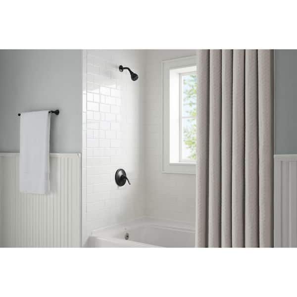 Builders Single-Handle 1-Spray Shower Faucet in Matte Black (Valve Included)