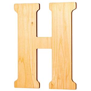 15 in. Oversized Unfinished Wood Letter (H)