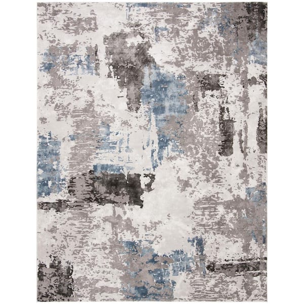 SAFAVIEH Craft Gray/Blue 11 ft. x 14 ft. Gradient Abstract Area Rug