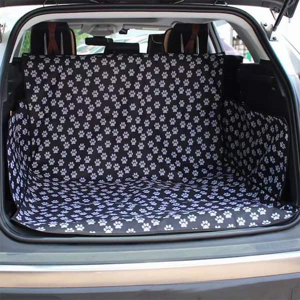Pet Dog Trunk Cargo Liner Waterproof Floor Mat for Dogs Cats Washable Paw&  Bone Pattern