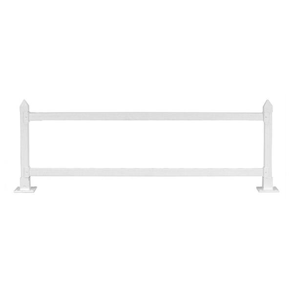 SnapFence 16 in. x 4 ft. White Modular Vinyl Wall Topper Extension Kit