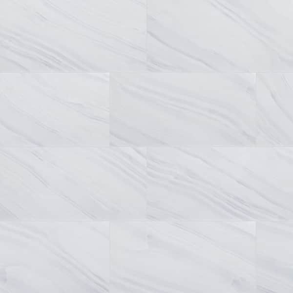 MSI Urban White Onyx 12 in. x 24 in. Polished Porcelain Marble Look Floor and Wall Tile (16 sq. ft./Case)