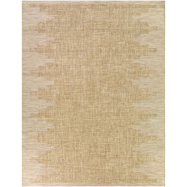 Marjan Brown 8 ft. x 10 ft. Geometric Indoor/Outdoor Area Rug