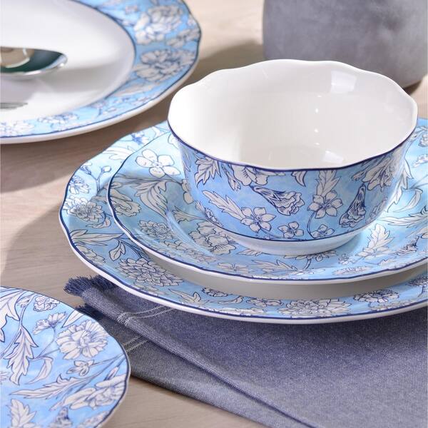 222 Fifth Cleremont 12-Piece Light Blue Dinnerware Set 222 Fifth Cleremont 12-Piece Light Blue Dinnerware Set