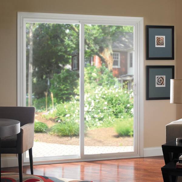 Ply Gem 71 5 In X 79 580 Series White Vinyl Left Hand Sliding Patio Door With Dp 50 Rating And Lowe Glass Pd Hand Sliding Patio Door, Ply Gem Sliding Screen Door