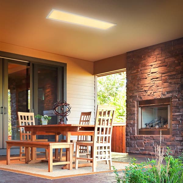 Flex Install Panel 12 in. x 48 in. White Integrated LED Flat Panel Light with 5CCT