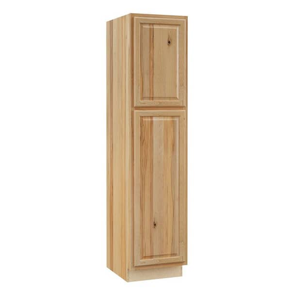 Hampton 18 in. W x 24 in. D x 84 in. H Assembled Pantry Kitchen Cabinet in Natural Hickory