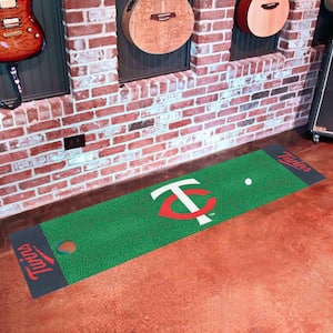 MLB Minnesota Twins 1 ft. 6 in. x 6 ft. Indoor 1-Hole Golf Practice Putting Green