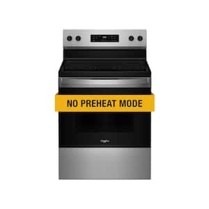 30 in. 4 Element Freestanding Electric Range in Stainless Steel with No Preheat Mode