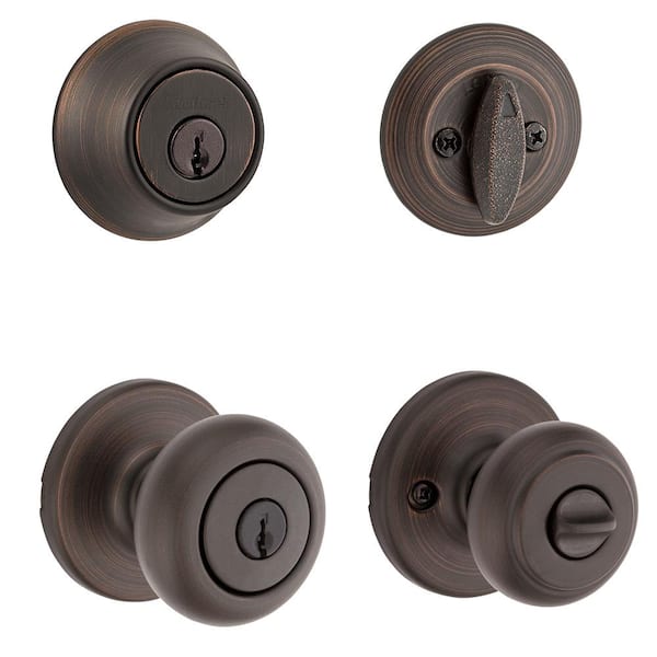 Venetian Bronze Cove Keyed Entry Door Knob