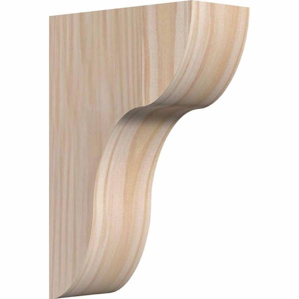 Ekena Millwork 3-1/2 in. x 8 in. x 12 in. Douglas Fir Carmel Smooth Corbel