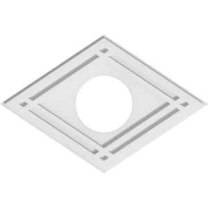 22 in. W x 14-5/8 in. H x 6 in. ID x 1 in. P Diamond Architectural Grade PVC Contemporary Ceiling Medallion