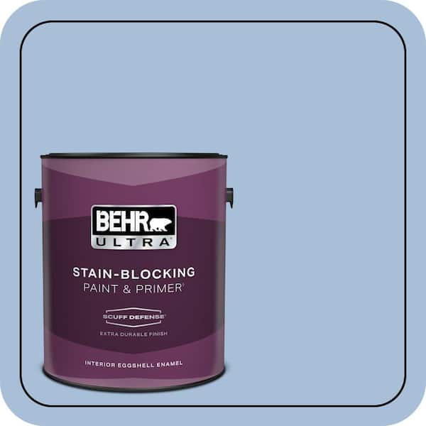BEHR ULTRA 1 gal. #580D-4 Skysail Blue Extra Durable Eggshell Enamel Interior Paint & Primer