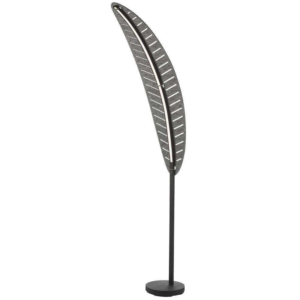 Palma 70 in. Grey Modern 1-Light Dimmable Standard Floor Lamp for Living Ro