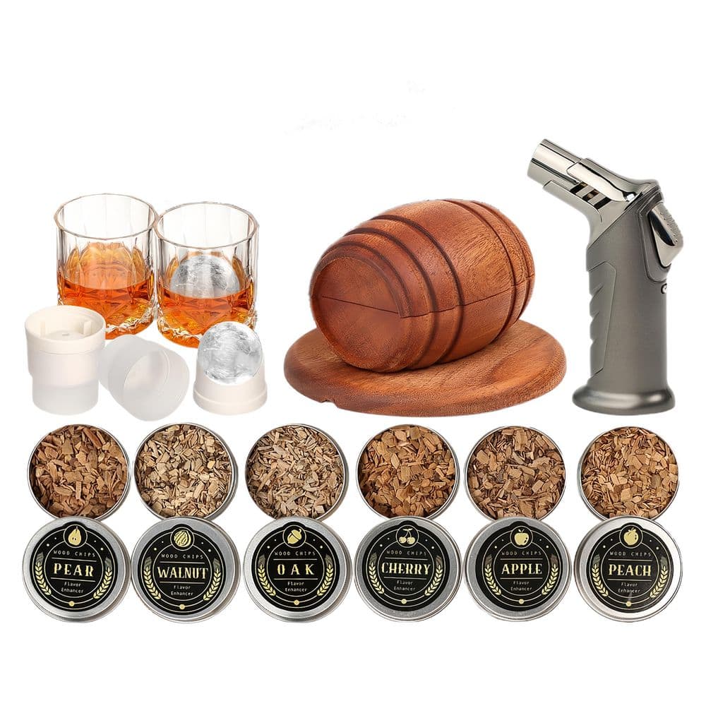 Wood Whiskey Smoker Kit with No Butane for Making Cocktails, Infusing Old Fashioned Drinks and Birthday Gift price history on PriceWatchPro