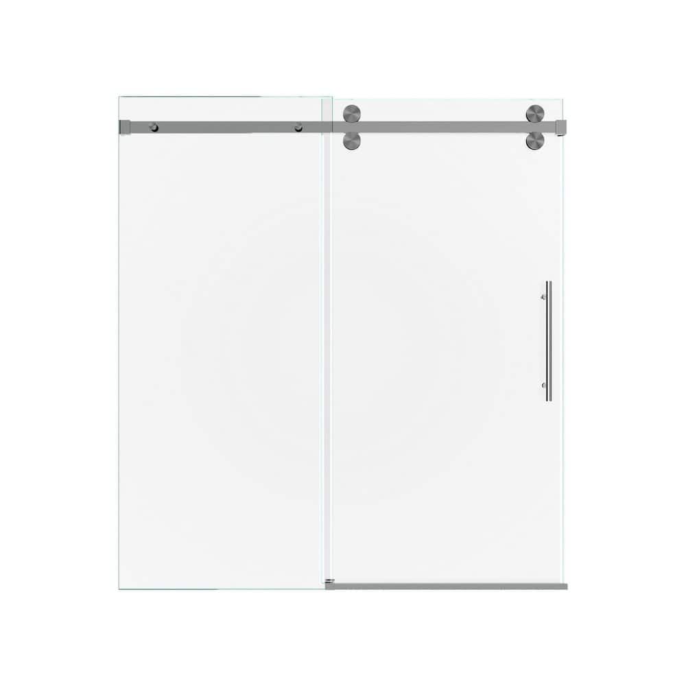60 in. W x 60 in. H Sliding Tub Door in Brushed Nickel with SGCC Clear Tempered Glass price history on PriceWatchPro