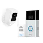 Wireless Video Doorbell 2 with Chime Pro and Spotlight Cam Battery White