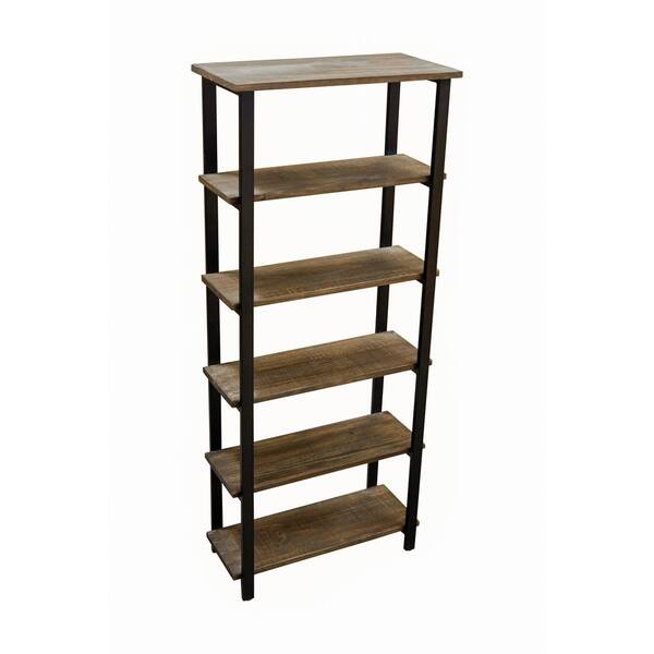 Alaterre Furniture Pomona 70 In, Metal Wood Bookcase Shelves