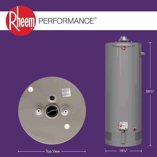 Rheem Performance 40 Gal. Tall 6-Year 32,000 BTU Liquid Propane Water  Heater XP40T06EC32U1 - The Home Depot