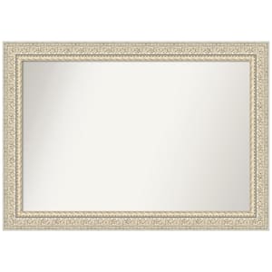 Fair Baroque Cream 41.5 in. W x 29.5 in. H Non-Beveled Wood Bathroom Wall Mirror in Cream