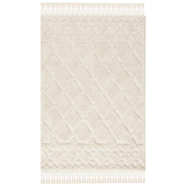 Casablanca 2 ft. x 4 ft. Ivory Geometric Area Rug