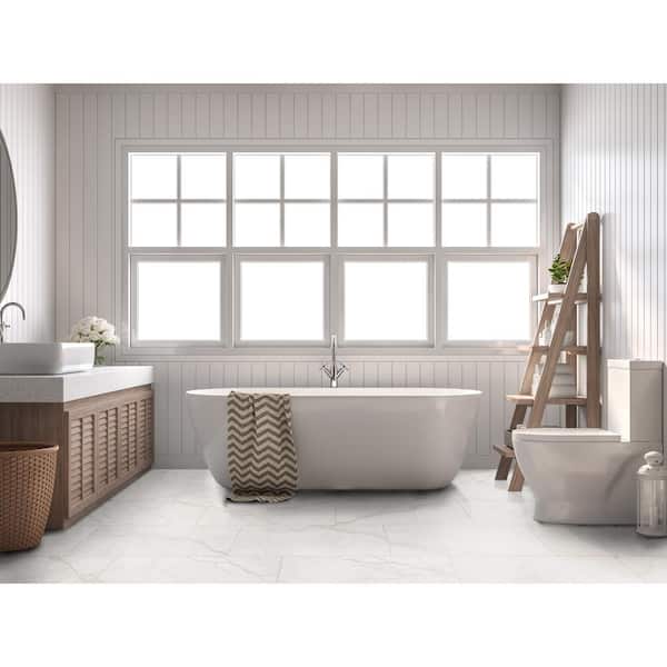 Briella Gold 12 in. x 24 in. Matte Porcelain Marble Look Floor and Wall Tile (16 sq. ft./ Case)